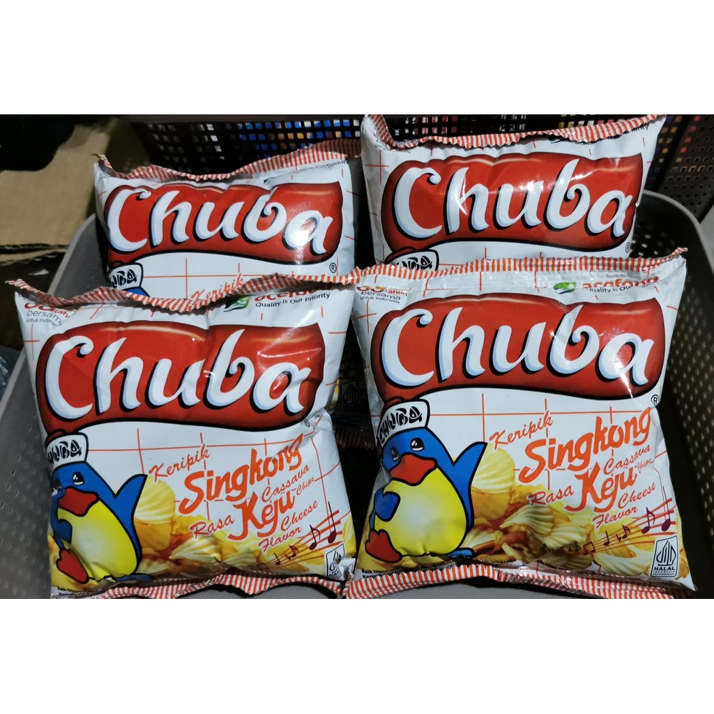 

chuba snack keripik singkong balado, keju