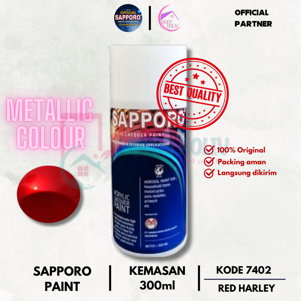 

7402 RED HARLEY SAPPORO STANDAR 300ml Cat Semprot Pylok Pilok Pylox