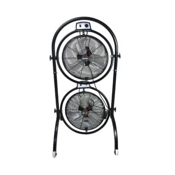 Krisbow Industirial Double Fan Standing 40 Cm Hitam 10456578