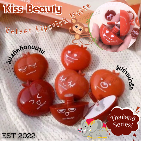 Kiss Beauty Lipstik Lucu Thailand Bentuk Love
