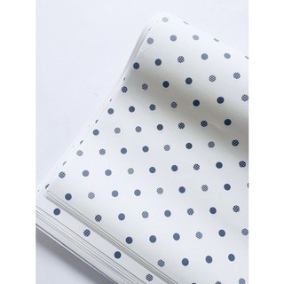 

Kertas Kado Polkadot Putih Navy