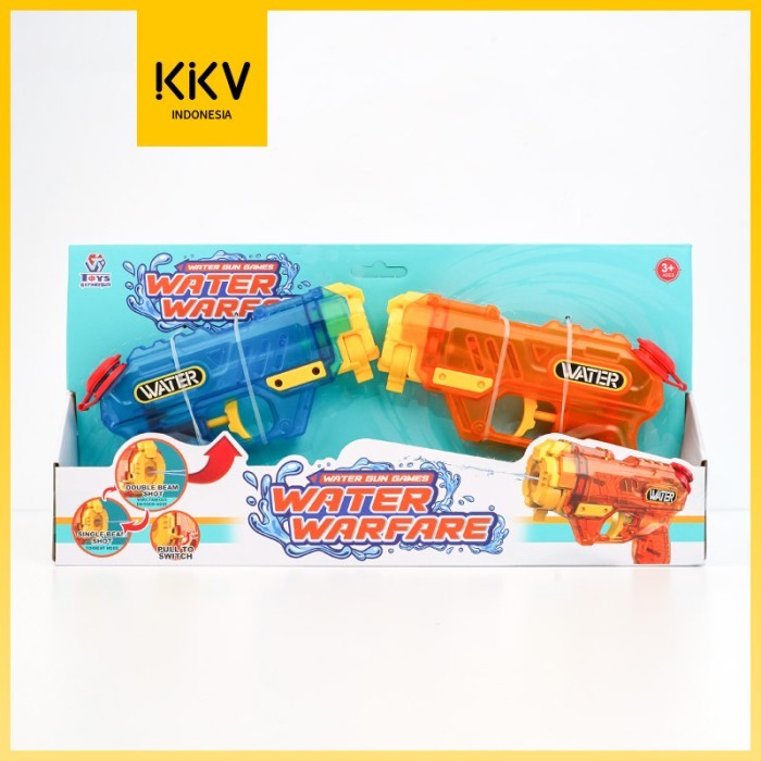 KKV Water Soft Gun Mainan Anak Pistol Air Tembakan Dual Water Gun Pistol Air Anak