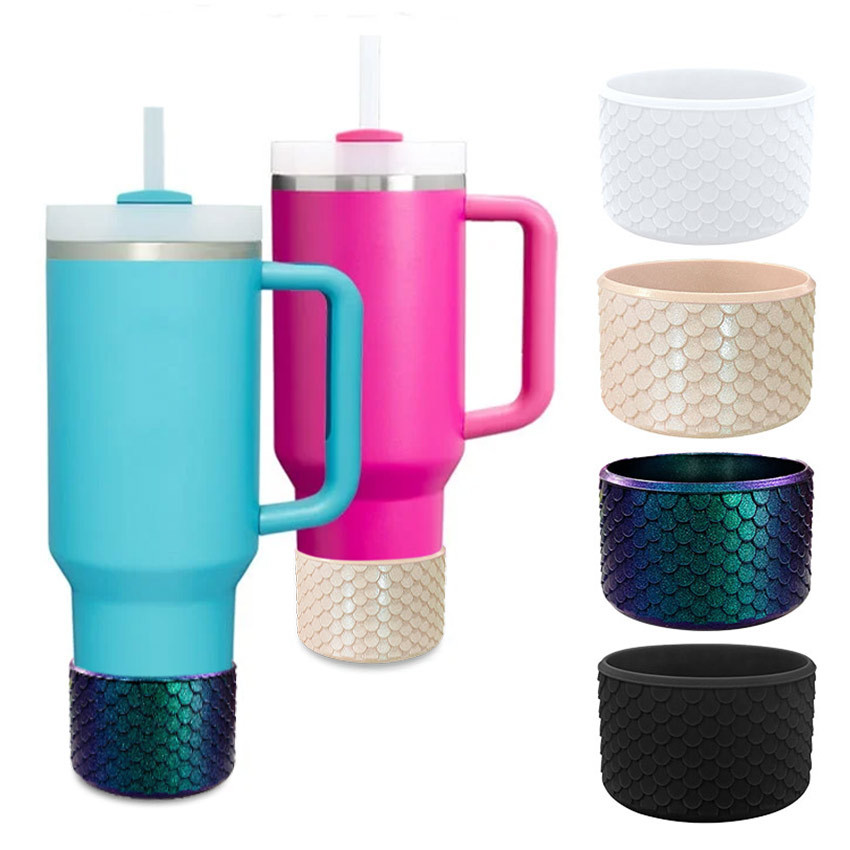 Tyeso Coaster Cover Silicone Motif Fish Scale Unik Karet Alas Pelindung Tumbler Botol Minum