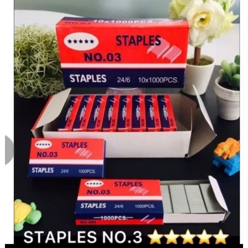 

[ 10 pack ] isi staples no 3 ukuran besar 24/6 harga grosir minim 5pack
