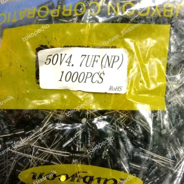 Part kapasitor elco 4.7uf 4,7uf 4.7 4,7 uf 50v rubycon non polar np