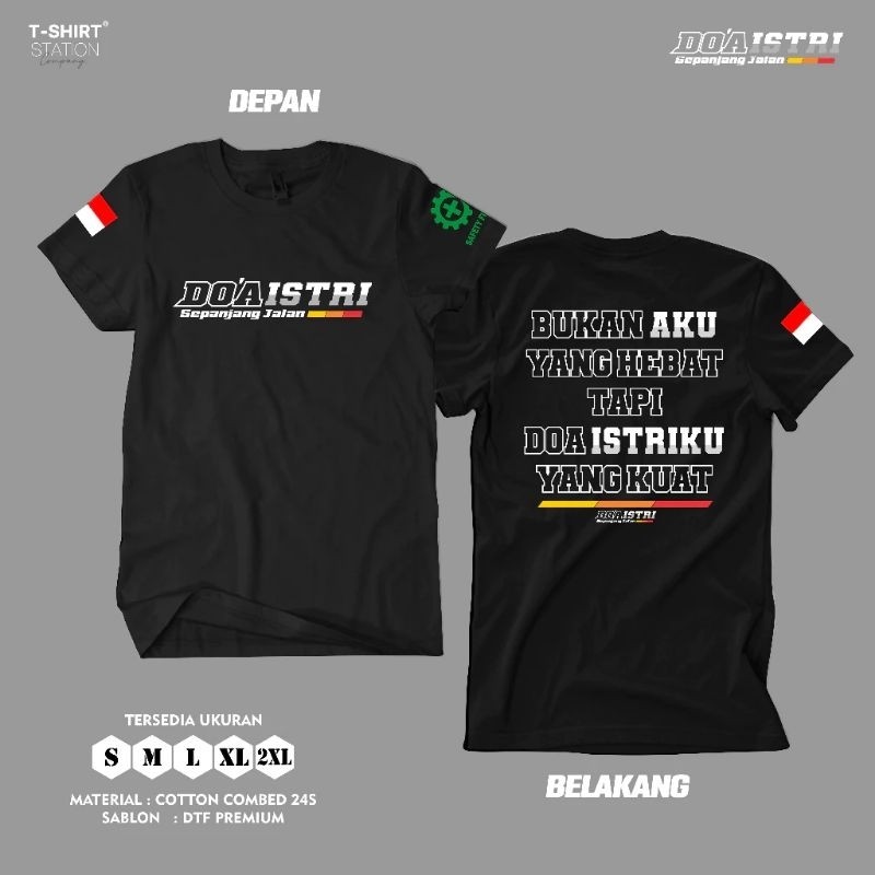 Kaos Doa Istri Terbaru / Baju Tshirt Distro Doa Istri Sepasang Jalan Bukan Aku Yang Hebat Tapi Doa I