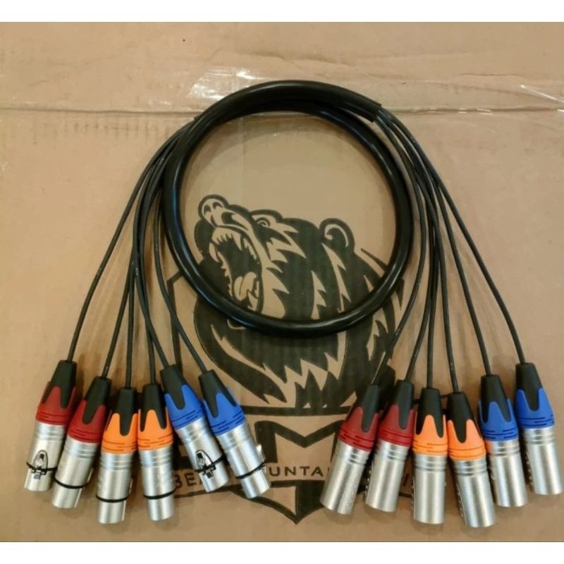 kabel snake isi 6/kabel snake 6ch xlr male-female lengkap 1.5M