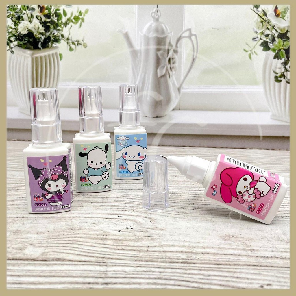 

Correction Fluid / Tipex / Tip-Ex SANRIO Cair 15 ml CT-1474 Cute Kuromi My Melody Cinnamoroll Pochacco Unik Imut Perlengkapan ATK Sekolah Anak Kekinian Harga Grosir Ready COD