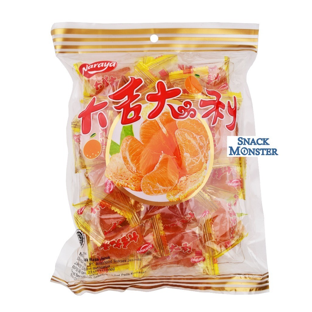 

Naraya Permen Jelly Jeruk Orange Candy - Netto 500 gr