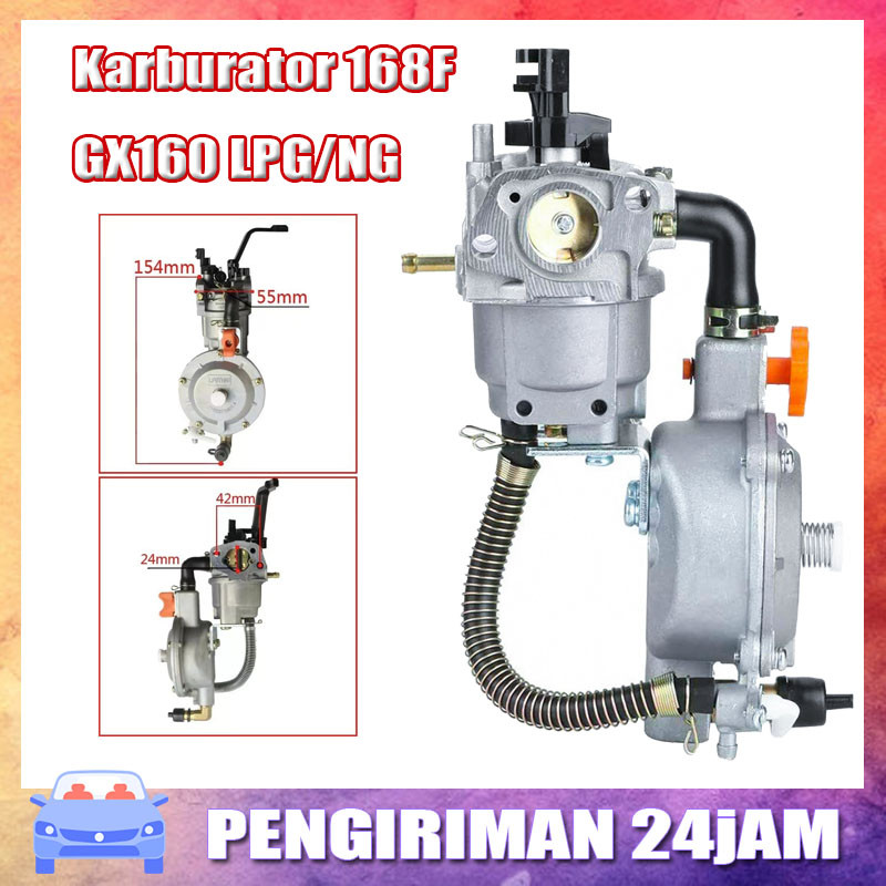 Karburator Lpg 168 2500 Car Converter Lpg 2,5 KW Carburetor GX160 GX200 Untuk Bahan Bakar lpg Pompa 