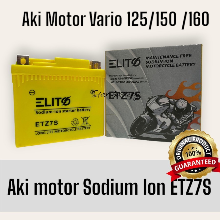 Aki accu motor nmax Lithium ION Sodium Battery GTZ 7S Elito Battery