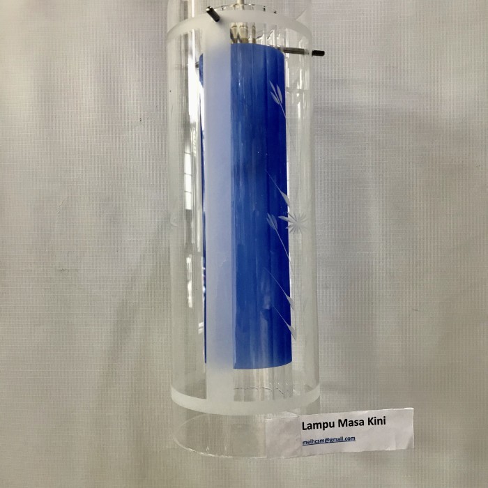 Lampu Gantung kaca tabung biru lampu 2355/1P KL kaca biru