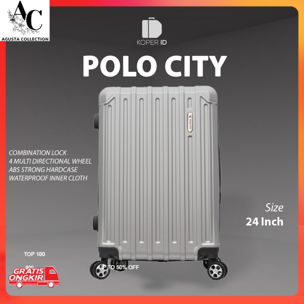 Koper Terkini / Tas Koper Polo City Hardcase size 24 inch - 073