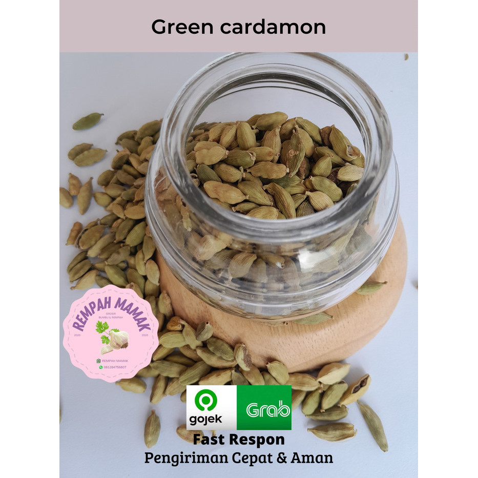 

Green Cardamom 250gram / Kapulaga India / Kapulaga Hijau