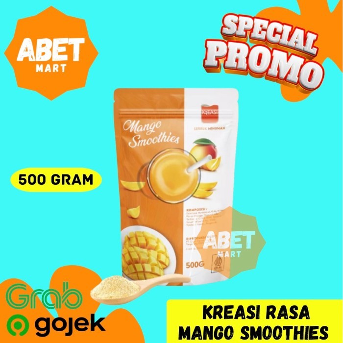 

Mango Smoothies Kreasi Minuman Bubuk 500Gr - 500 Gram Rasa Mangga Smothies Drink Powder Instan Pak Pcs Dus