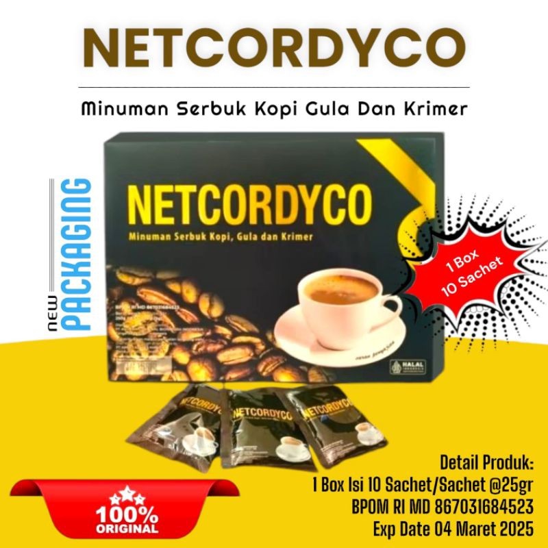 

NETCORDYCO COFFEE 1 BOX ISI 10 SACHET ORIGINAL ARNET