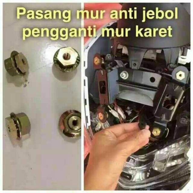 Baut - Mur - Wellnut Winshield Motor Yamaha Nmax Anti Jebol