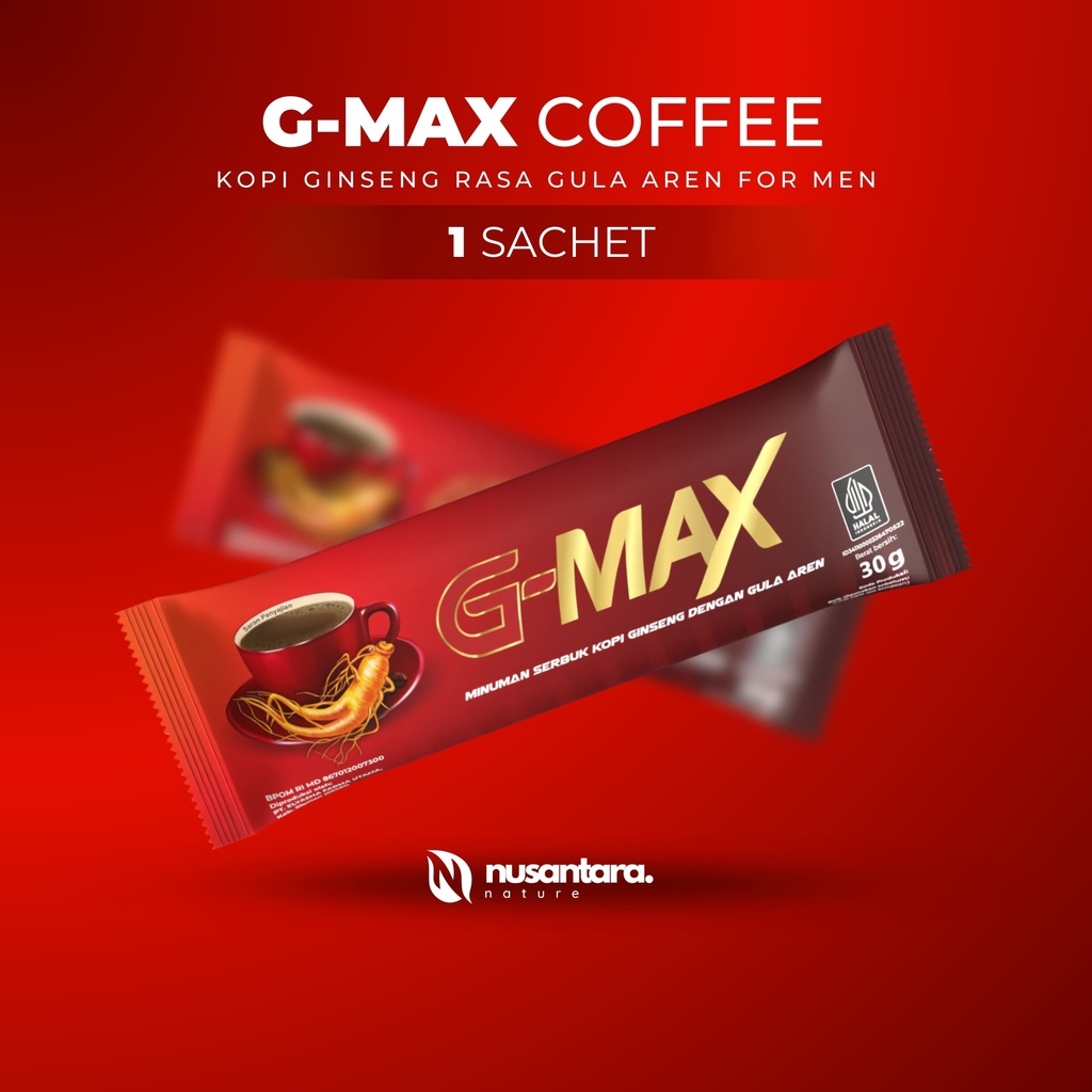 

Kopi G-MAX Original - Kopi Ginseng Stamina Pria Dewasa Kuat Dan Tahan Lama Tanpa Efek Samping @1 Sachet