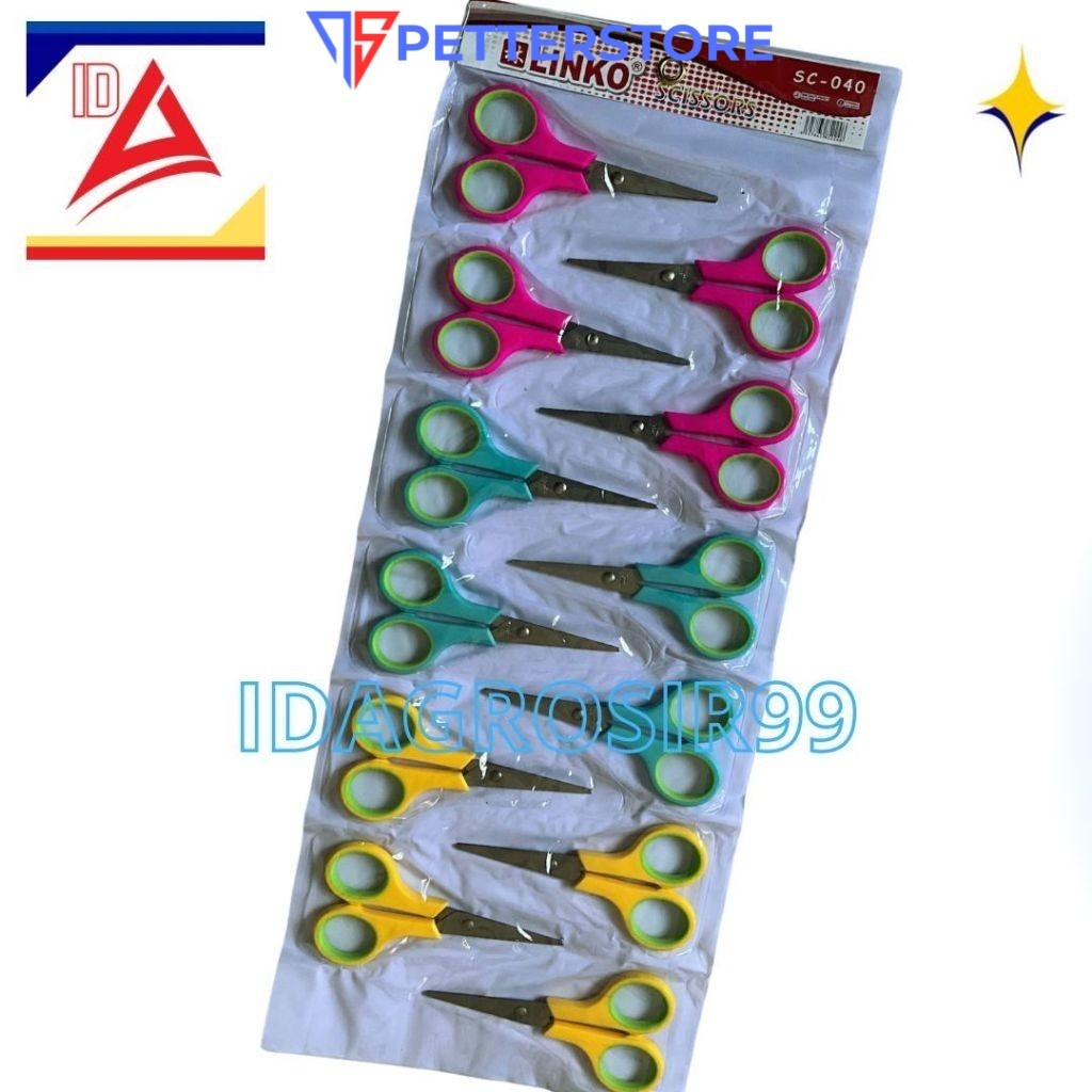 

GUNTING KECIL WARNA RENTENG LINKO SC-40 (12PCS)