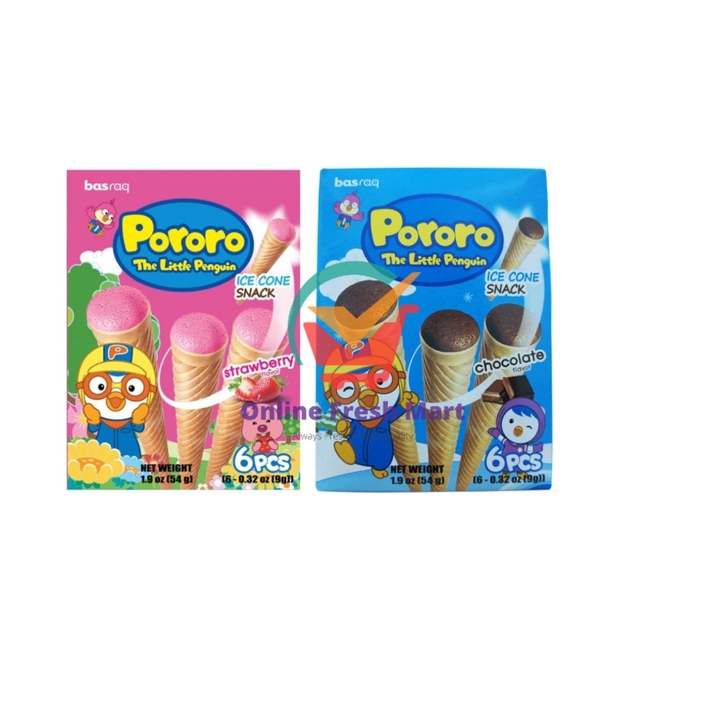 

Pororo Ice Cream Cone Snack Chocolate Strawberry 54g - Online Fresh Mart Denpasar
