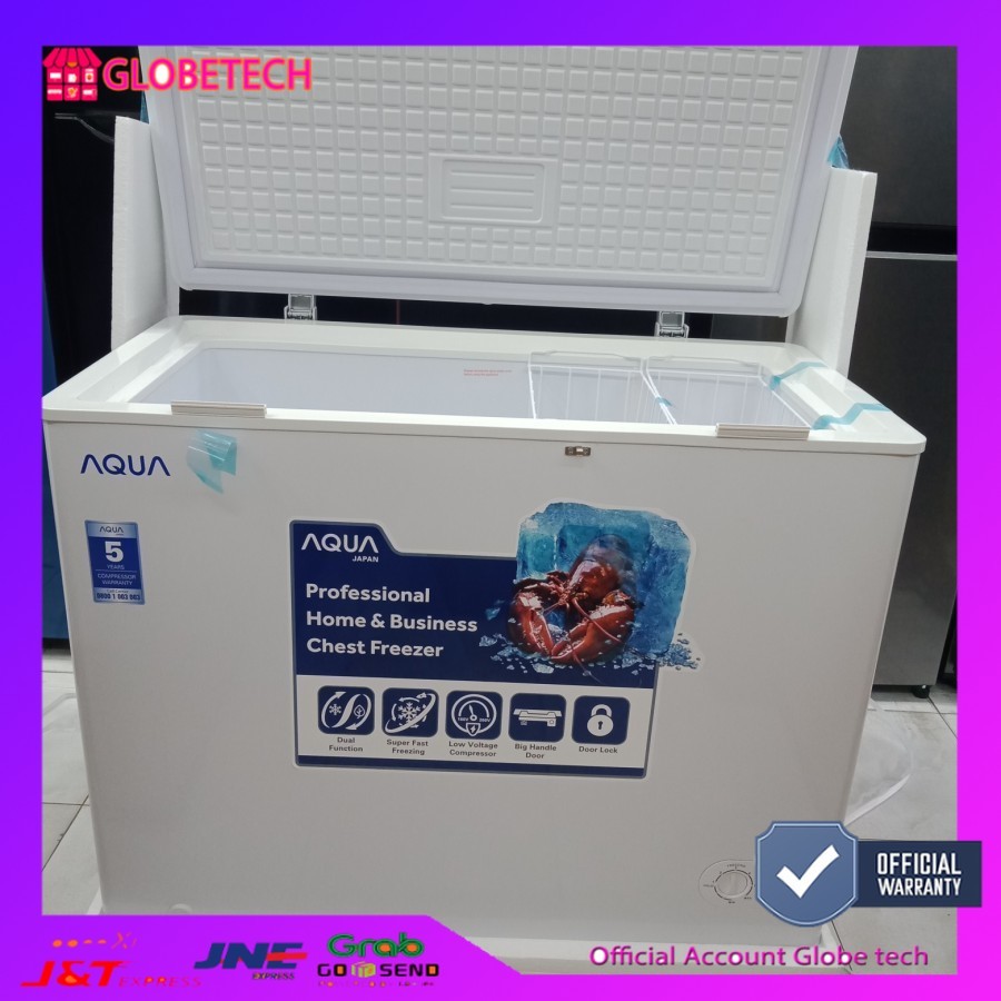 FREEZER BOX AQUA AQF210FA FREEZER BOX 200 LITER PCM FLAT COATING INNER BODY Free ongkir bandar lampu