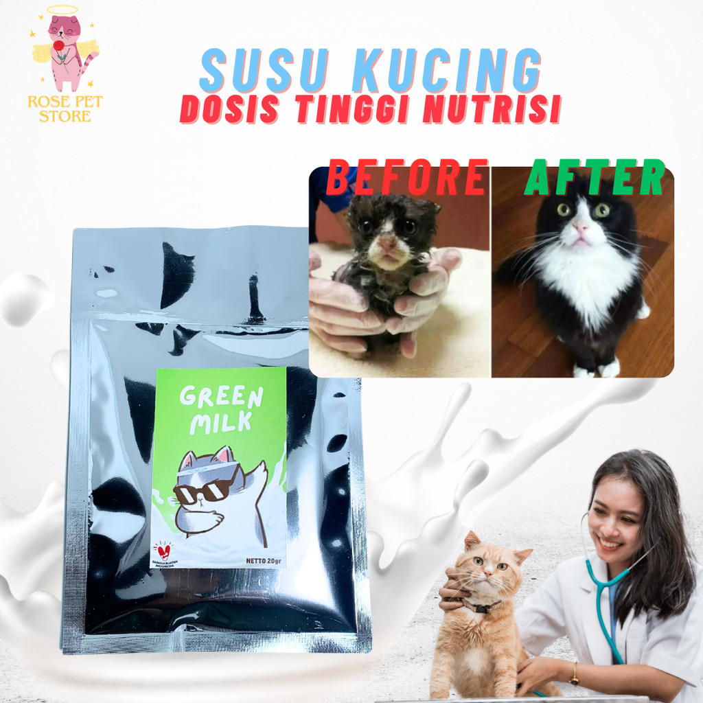 [GROSIR] CAT MILK SUSU KITTEN ANAK KUCING SACHET 20GRAM SUSU TINGGI NUTRISI UNTUK KUCING DAN ANJING 