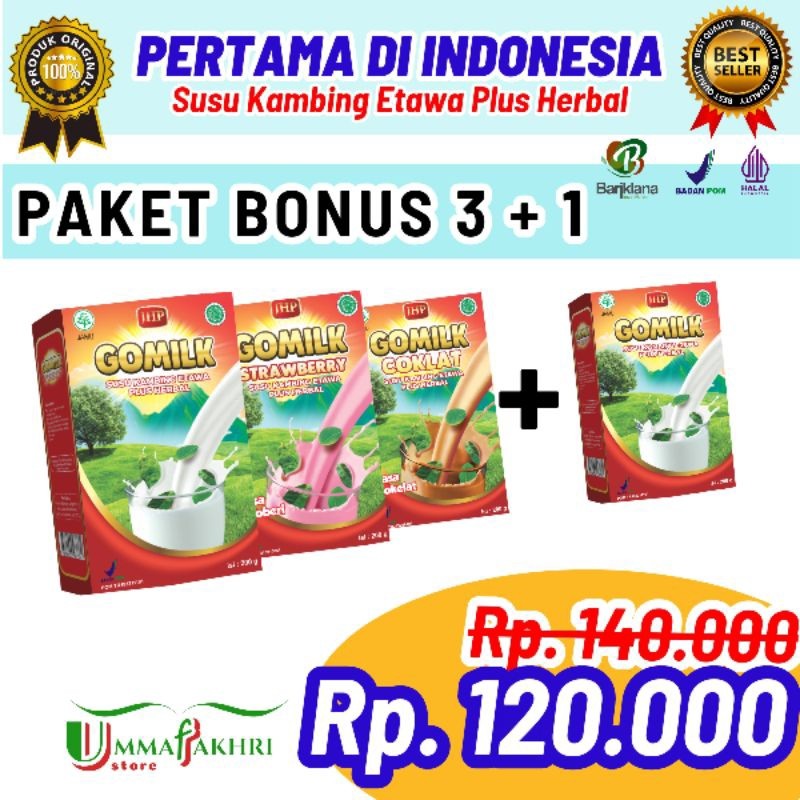 

GOMILK Susu Etawa Herbal Paket Bonus Paling Best Seller