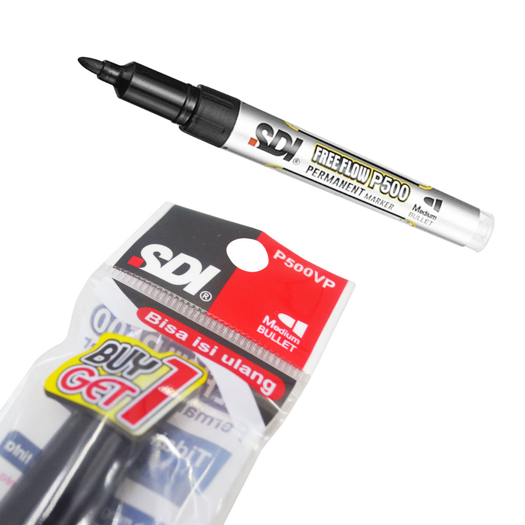

BUY 1 GET 1 PERMANENT MAKER SPIDOL SDI P500VP HITAM spidol permanen Black