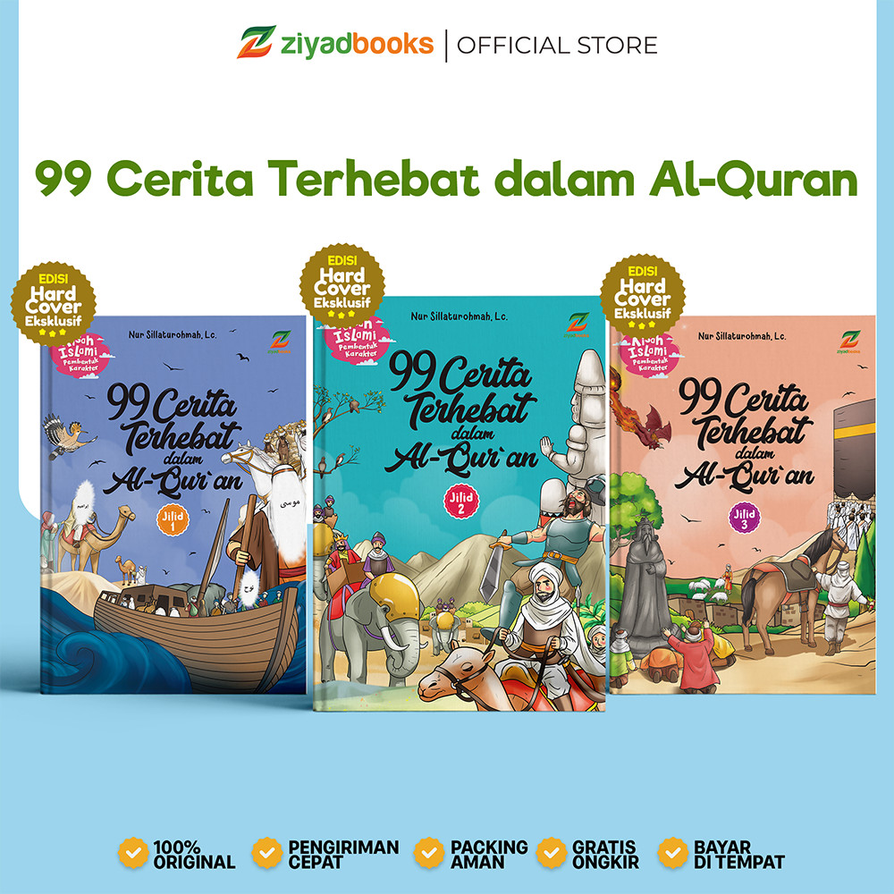 Ziyadbooks - Buku Cerita Anak - Paket Seri 99 Cerita Terhebat dalam Al-Quran Hardcover