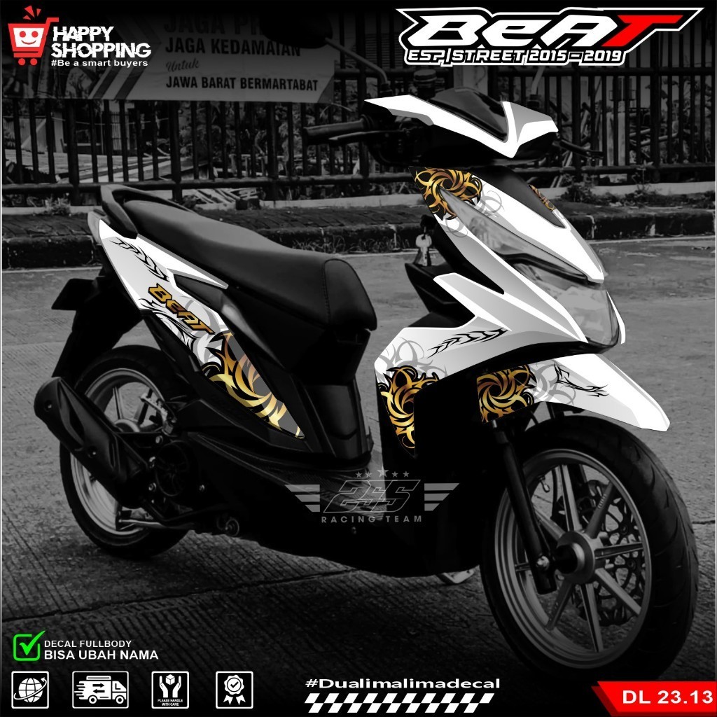 Decal Stiker Beat street Fullbody Beat Esp Street Fi Tahun 2016 2017 2018 2019 Desain Simpel Racing 