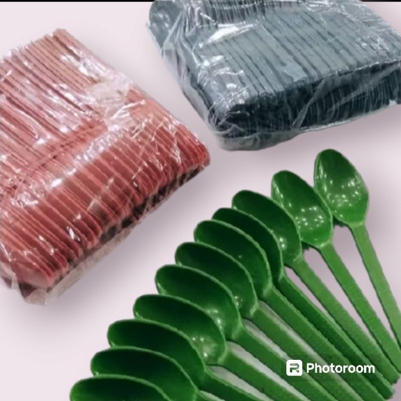 Sendok Pop Ice Warna 100 pcs/Sendok Warna/Sendok Plastik/Sendok Warna Plastik Terlaris