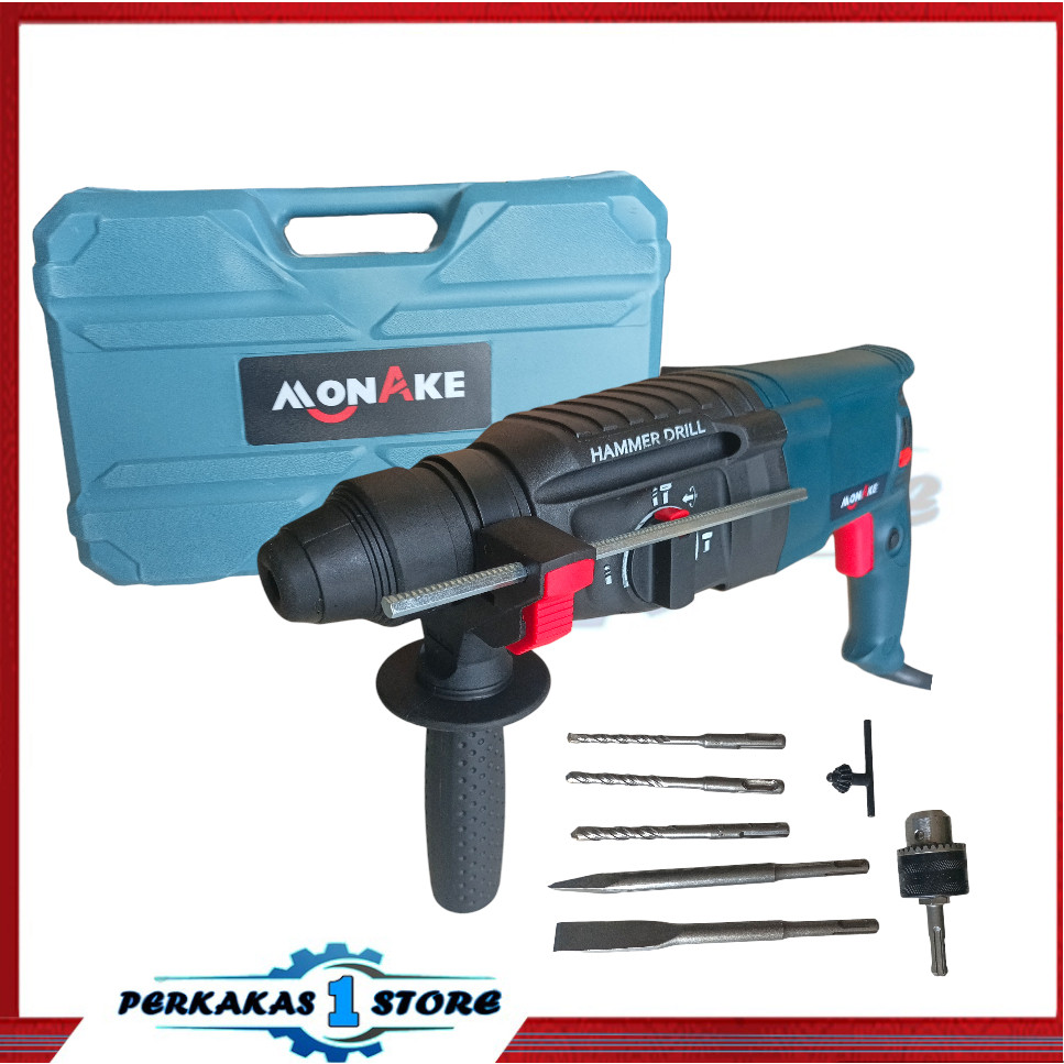 PROMO-TURUN-HARGA-YUKIDO-ROTTARY-HAMMER-26MM-BOR-BOBOK-BETON-MESIN-BOR-HAMMER-3-FUNGSI-BISA-DRILL-AW