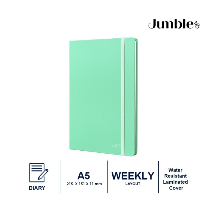 

Jumble & Co Moodler A5 Week To View Undated Diary Agenda Notebook