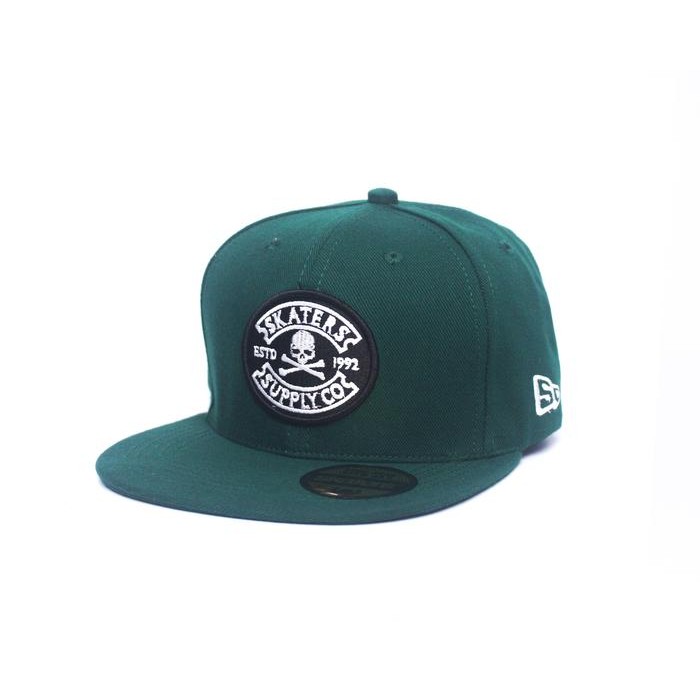 TOPI SNAPBACK SKATERS VL014 HIJAU TUA - HIJAU