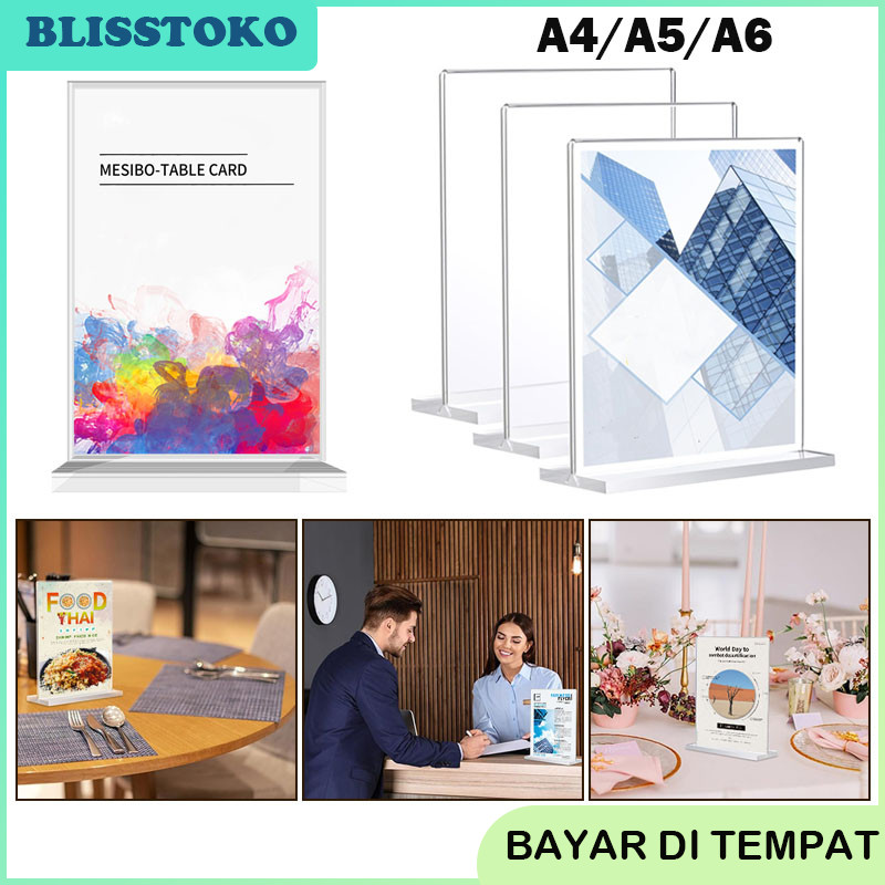 

Card Display A6 A5 A4/Tent holder Akrilik/Akrilik QRist barcode/Stand Akrilik