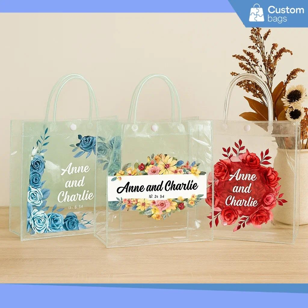 

Tas Mika Bridesmaid Bening Transparan / Tas Mika Custom Souvenir Wedding / Tas Kain Bridesmaid / Tas Mika Souvenir Wedding | ACX15