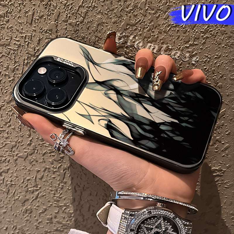 Keren Api Glossy Hologram PC Case VIVO Y17s Y12 Y12S Y15s Y21 Y03 Y16 Y22 Y18 Y02 Y17 Y27s Y30 Y91 Y
