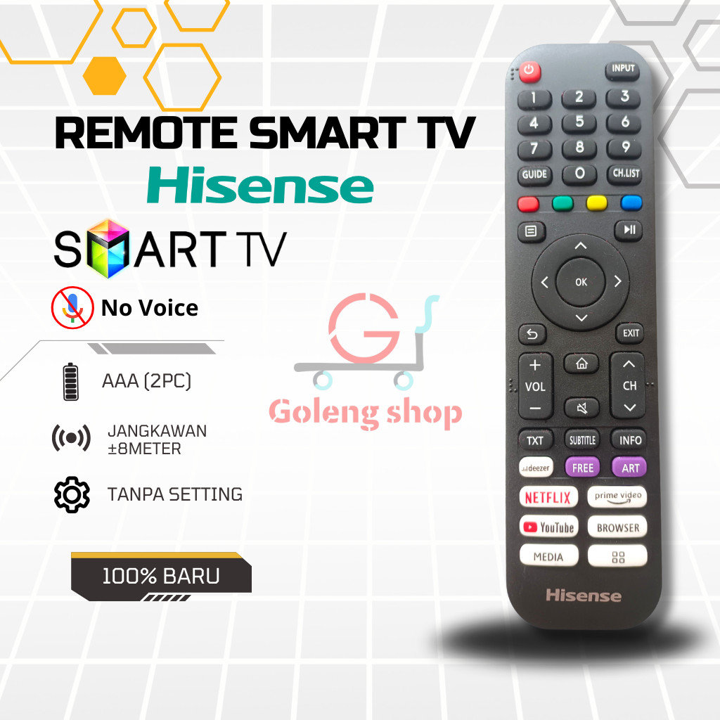 REMOTE REMOT TV Hisense Smart TV