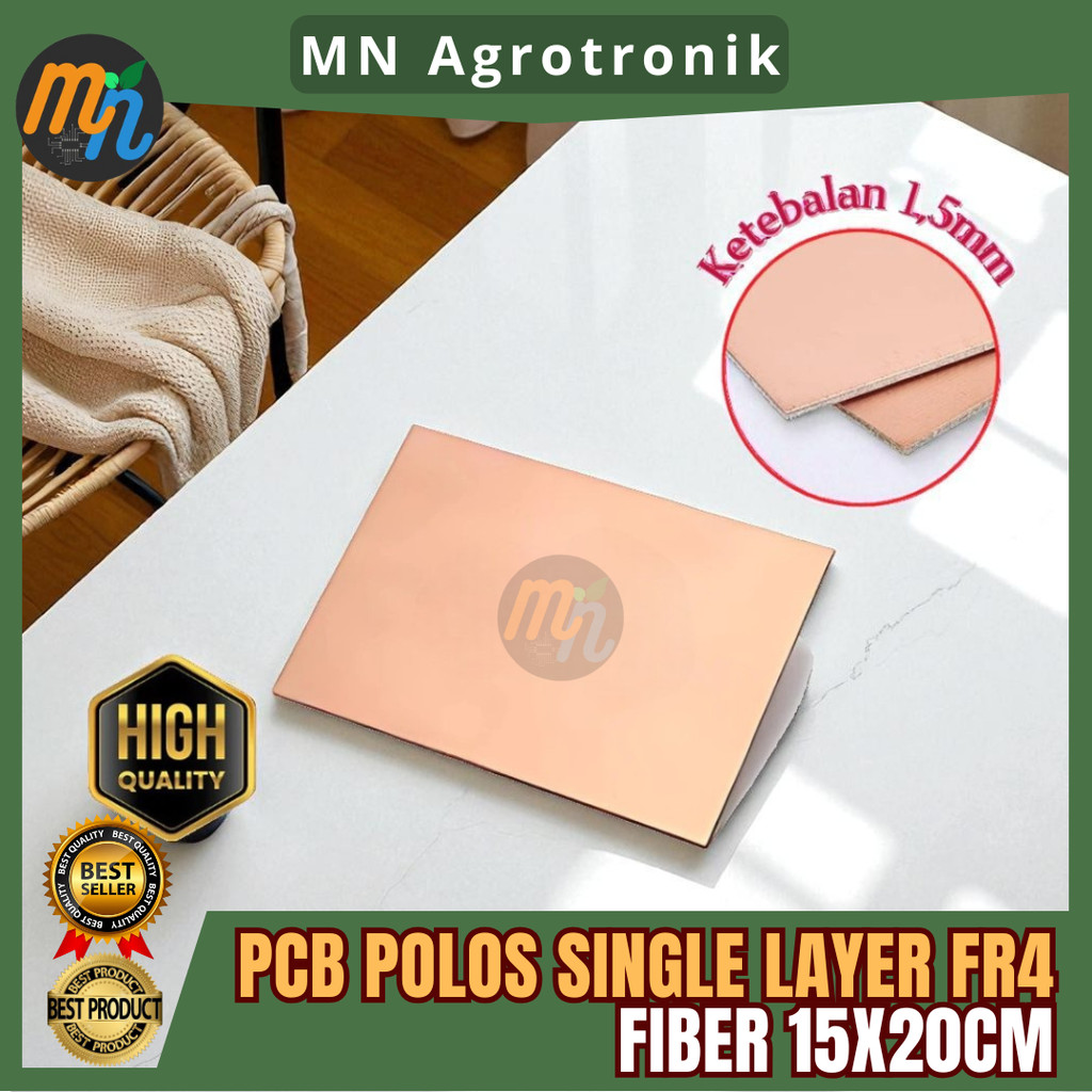 PCB POLOS SINGLE LAYER FR4 FIBER 15X20CM