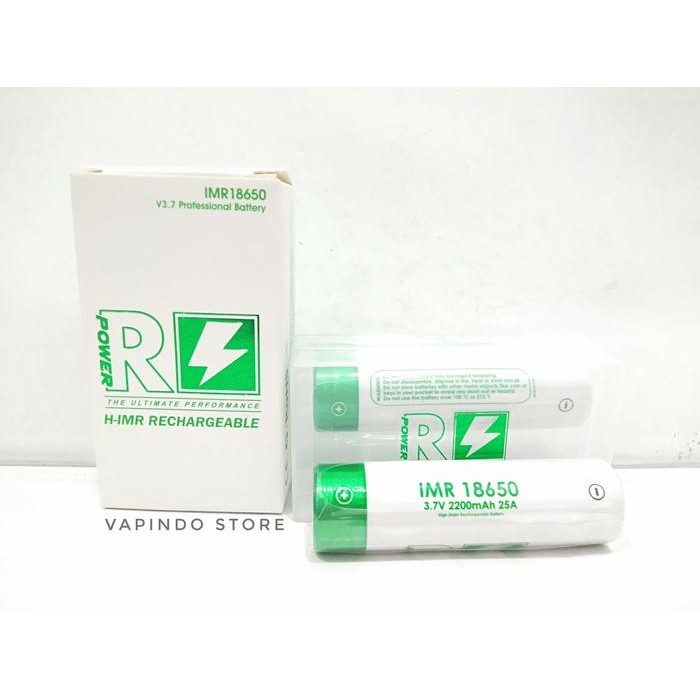 BATTERY R POWER GREEN ECO 18650 2200MAH 25A BATERAI