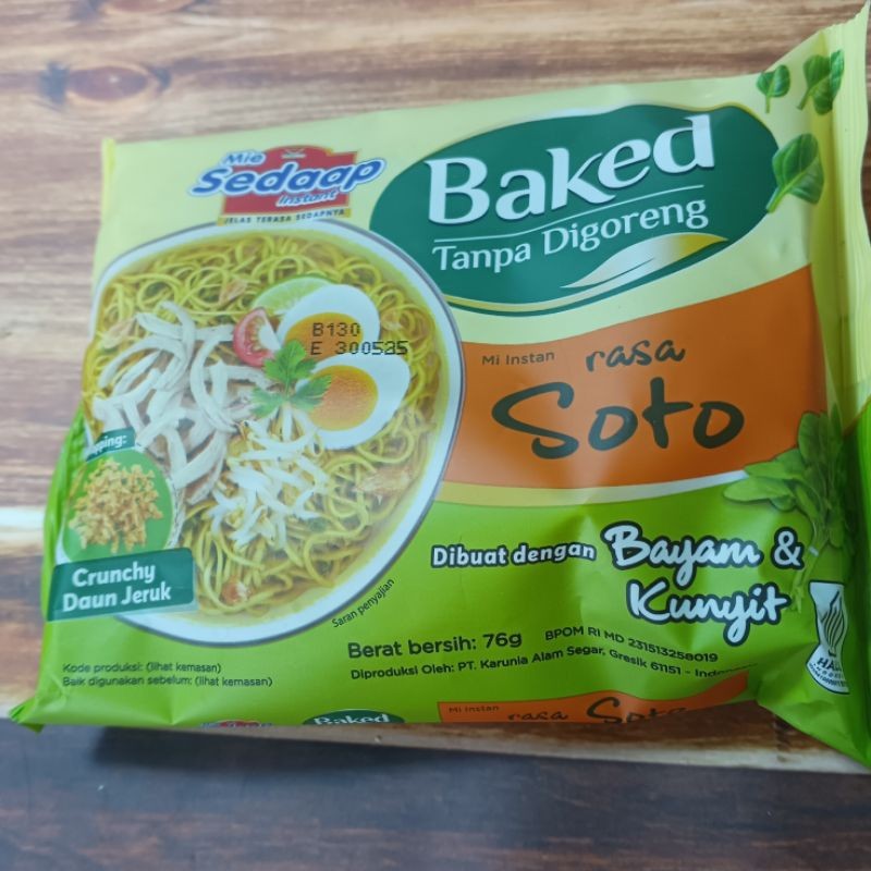 

Mie instan sehat rasa soto tanpa goreng mie sedaap Baked - ARM