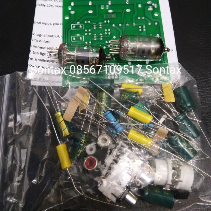 (BACA DESKRIPSI) pcb diy kit preamp amplifier tube 6j1 stereo