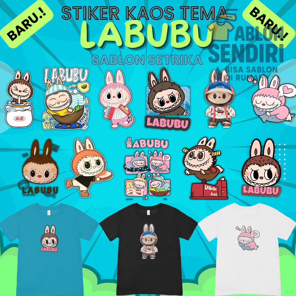 

BARU. Sticker Baju LABUBU Sticker DTF Sticker Setrika GRATIS STIKER NAMA KECIL (stiker only)