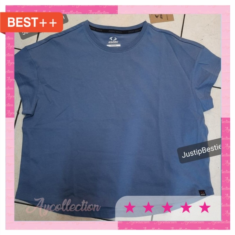 PAKAIAN SPORT KEREN CANTIK WANITA KEKINIAN BAHAN PREMIUM MURAH / KAOS Katun ASTEC Cropty WOMEN ORIGI