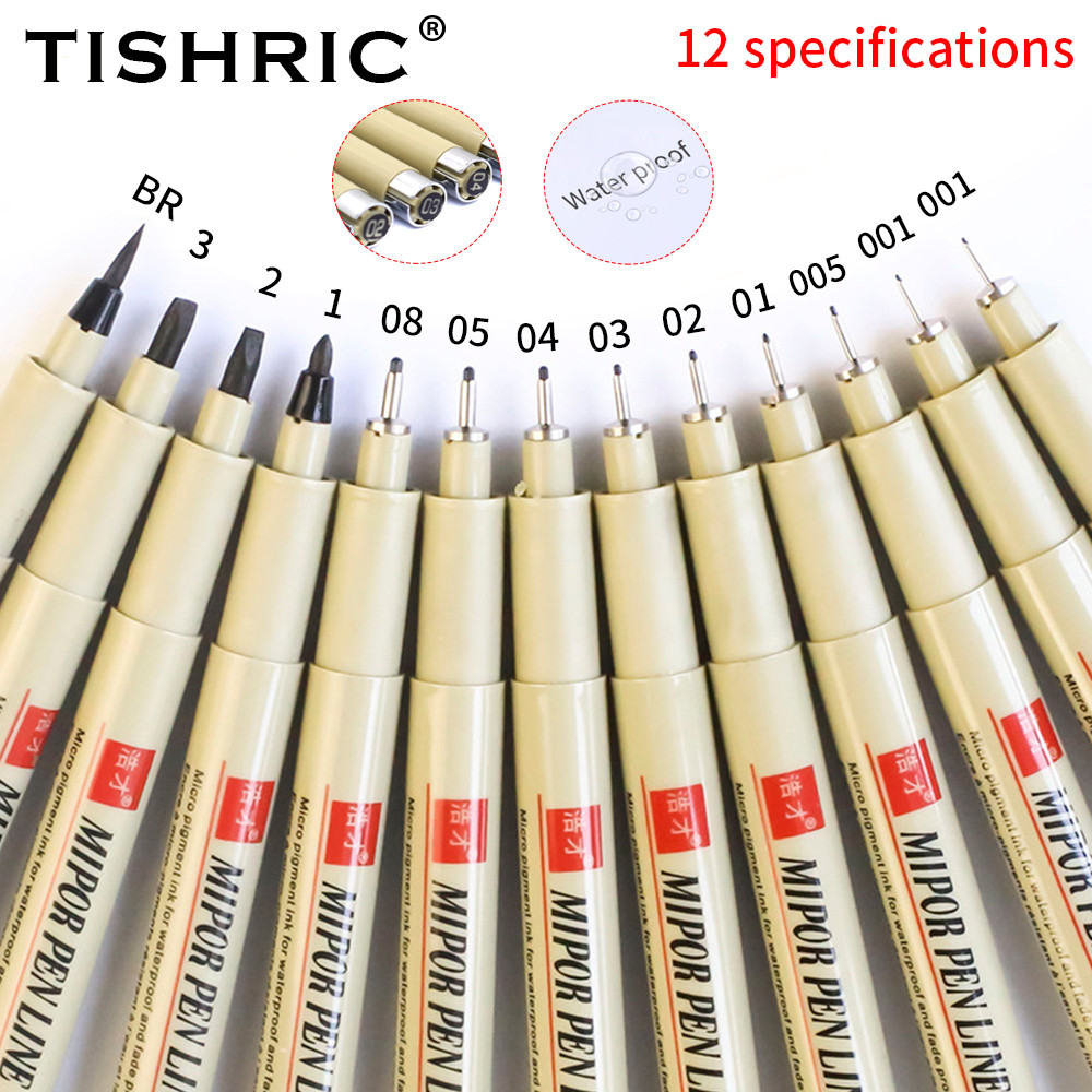 

TISHRIC Sketching Pen Pigment Liner Fineliner Micron Marker Pen Micron Liners Waterproof Hand-drawn Sketch Sketching Needle Pen