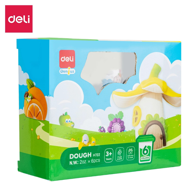 Deli | Playdough Mainan Anak-Anak Set Genius | 6 Warna | EH722