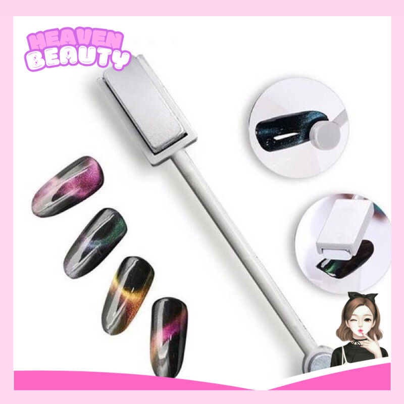 Cat Eye Magnet Dual Nail Art Magnet Kutek Cat Eye Double Head Untuk Kutek UV Gel Manicure - Heaven B