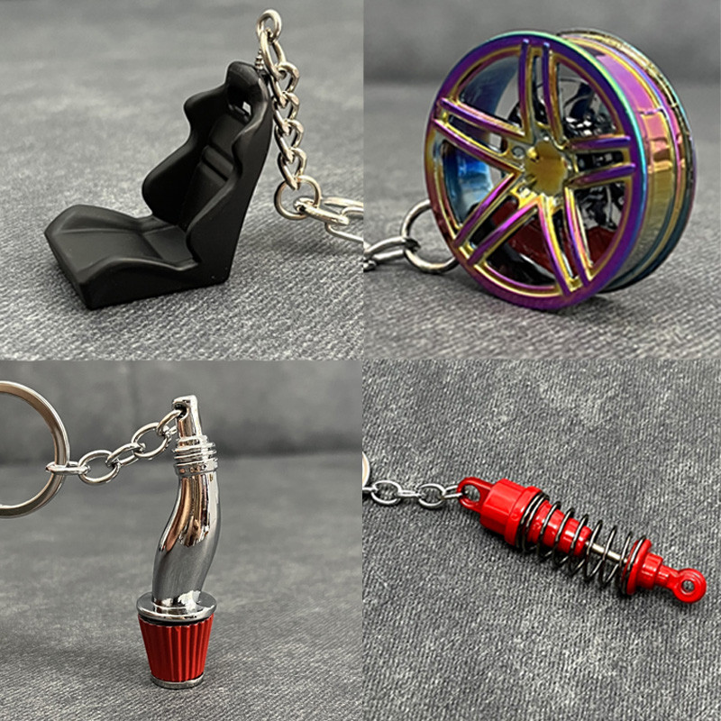 Luxury Metal Keychain Creative DIY Keyring Holder Car Key Chain Brake Disc Pendant For Men women Jew