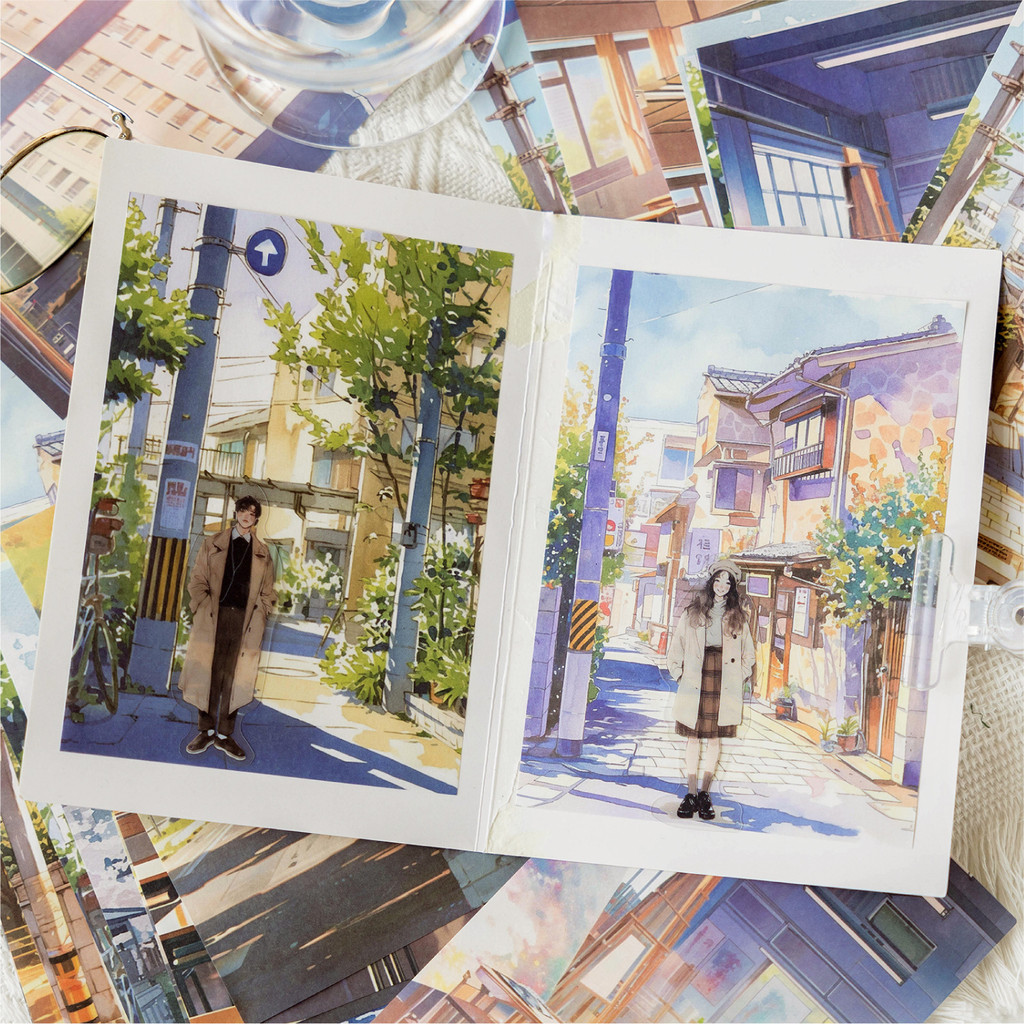 

32pcs/lot Memo Pads Material Paper Journey of the Heart Junk Journal Scrapbooking Cards Retro Background Decoration Paper