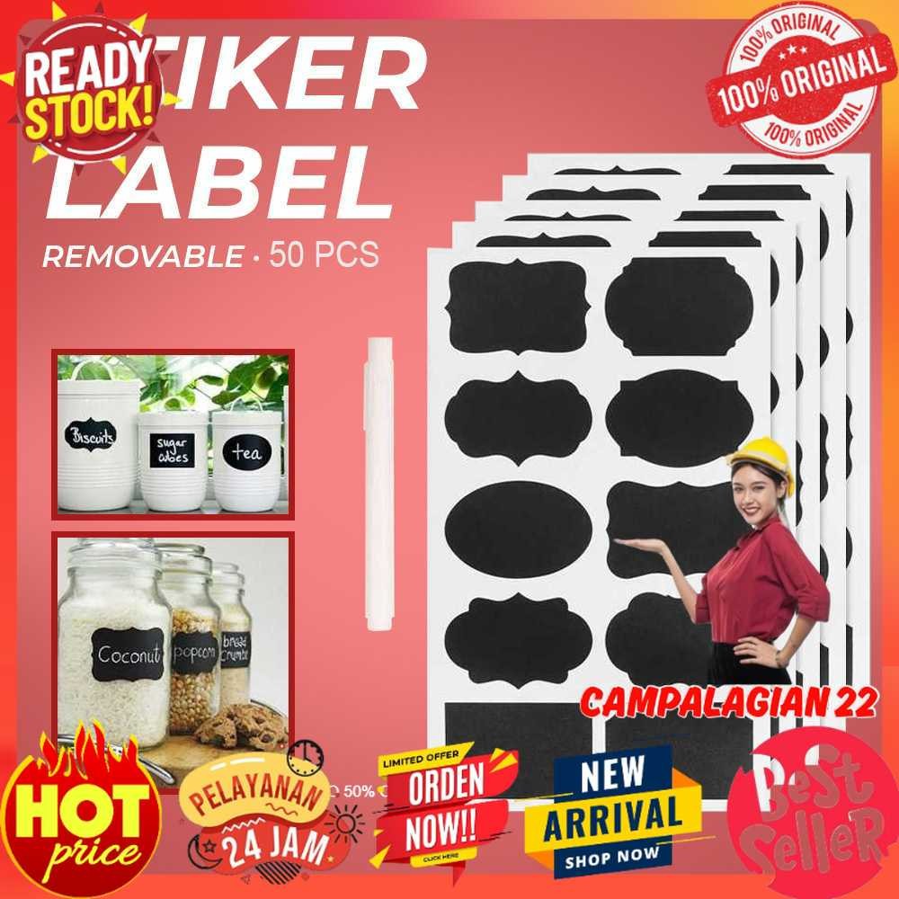 

ALLOYSEED Stiker Label Blackboard Papan Tulis Removable 50 PCS - TH002